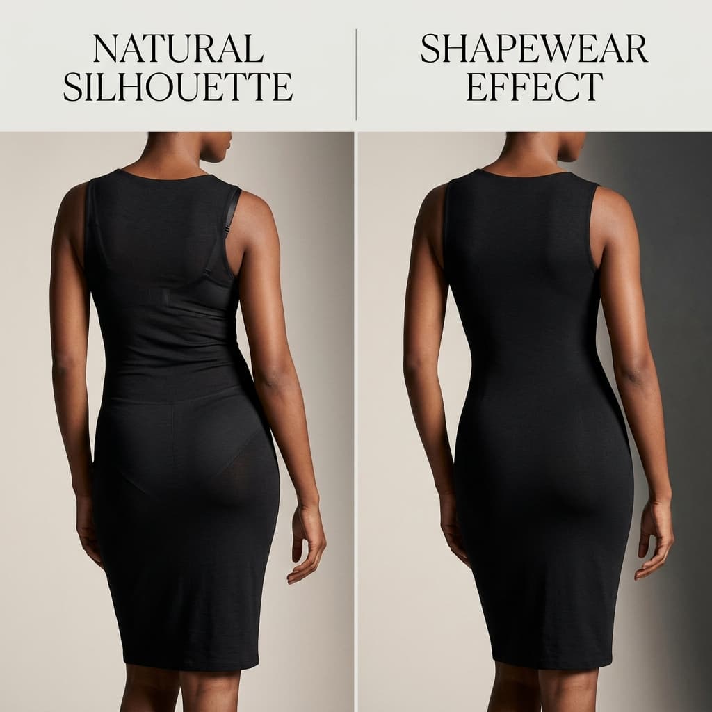 Bella Snatched Shapewear Before and After comparison